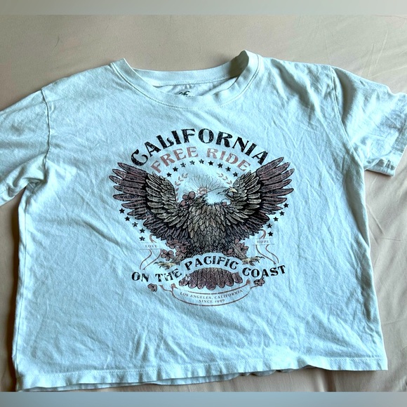 Hollister white oversized crop top size xs - Picture 1 of 2